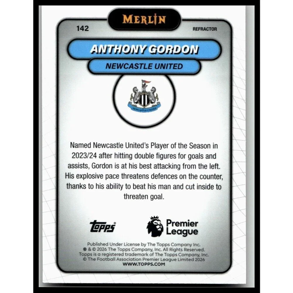 2026 Merlin Premier League #142 Anthony Gordon